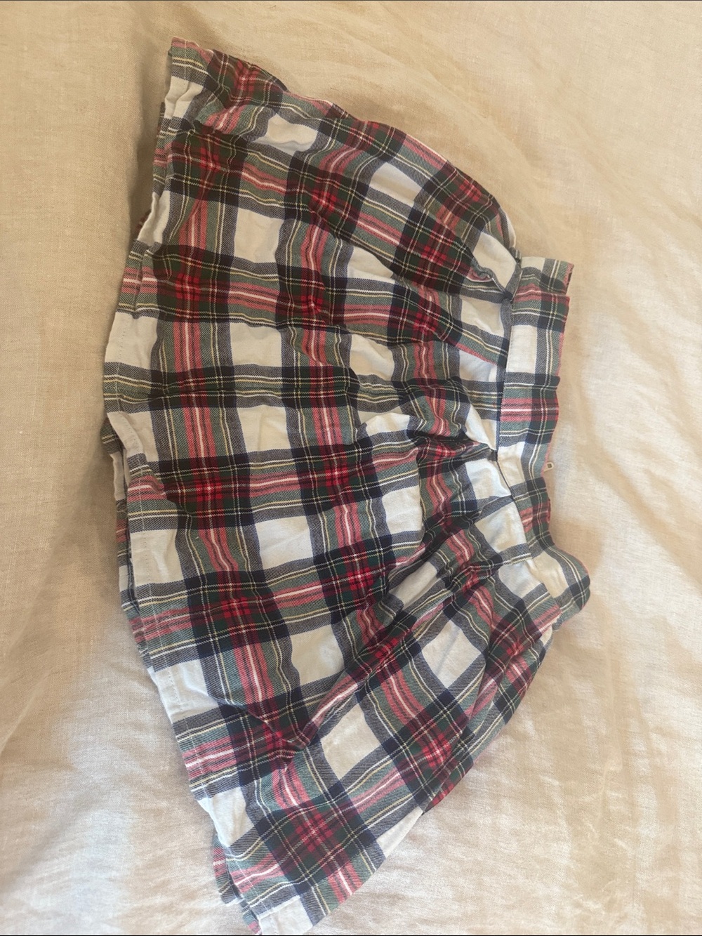 Janie and Jack Plaid Circle Skirt in Red, Navy & White